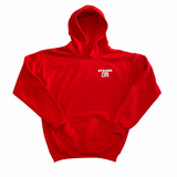 Pull Over Kids Hoodie (Red With White Print)