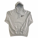 Pull Over Adults Hoodie (Grey With Black Print)